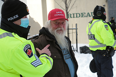 Police Break Up Ottawa Truck Protest : February 2022 : Personal Photo Projects : Photos : Richard Moore : Photographer